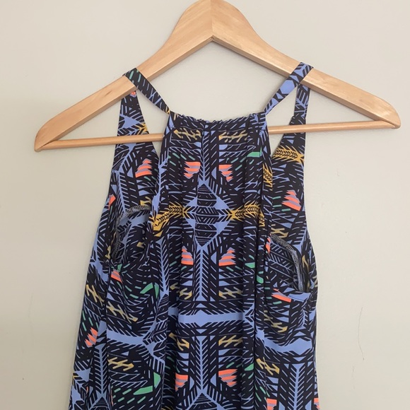 Blue Tribal Tank Top Blouse - Picture 6 of 7